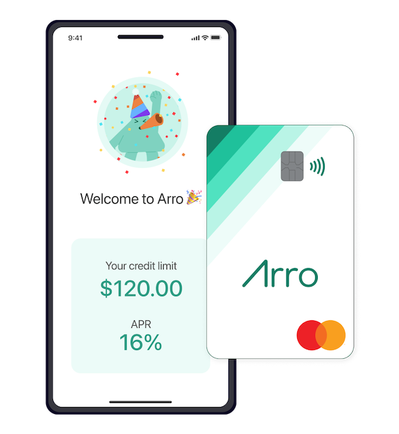 Arro Credit Card and Arro App on iPhone